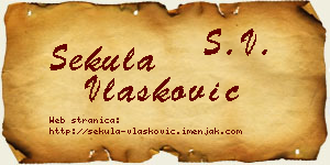 Sekula Vlašković vizit kartica
